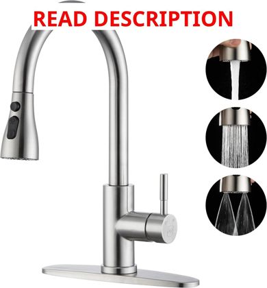 Brushed Nickel Kitchen Faucet with Sprayer