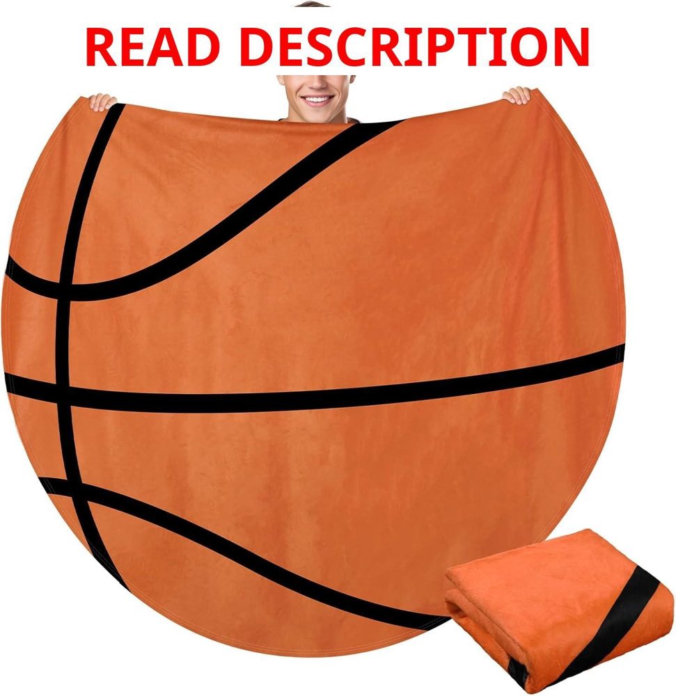 Hahafelt 60" Round Sports Throw Blanket