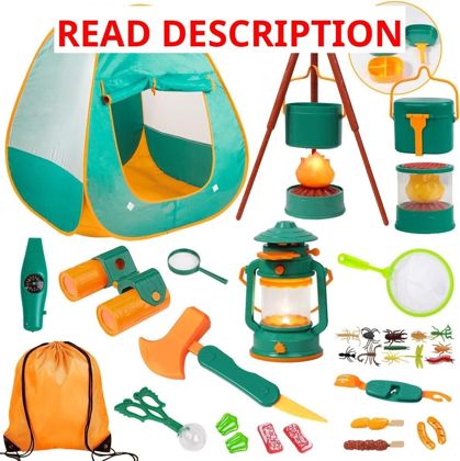 Meland Camping Play Set for Kids 3-6: Pretend