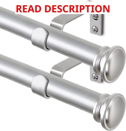 TONIAL Single Curtain Rods 32-58" 2pk