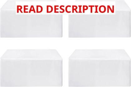 White Fitted Table Cloths 8ft Rect 4 Pack