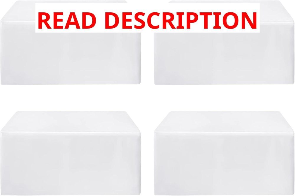 White 6ft Rectangle Table Cloths - 4 Pack