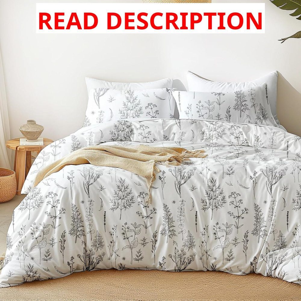 Loves Cabin White Queen Comforter Set 3pc