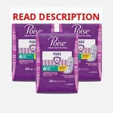 3-Pack Poise Incontinence Pads
