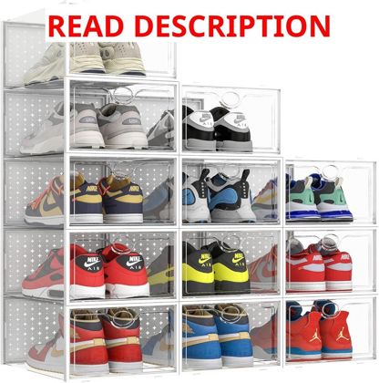 XXL 12 Pack Shoe Storage Box - Clear
