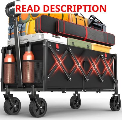 YACONA Foldable Wagon 180L Heavy Duty Cart