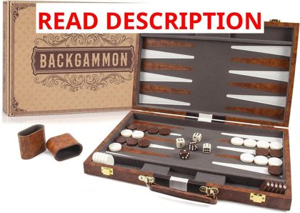 AMEROUS Backgammon Set with Leather Case
