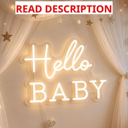 Hello Baby Neon Signs LED Gender Reveal Signs