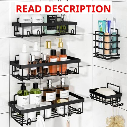 Liuoud 5 Pack Shower Caddy Wall Shelves