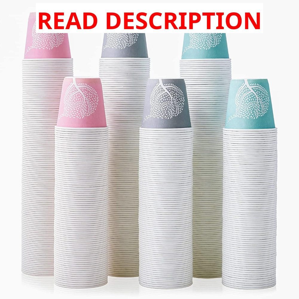 LITOPAK 3 oz Paper Cups Colorful 600 pk