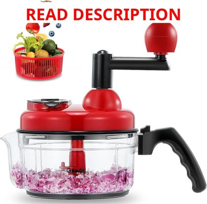 Geedel Large Manual Food Chopper   3 Cup