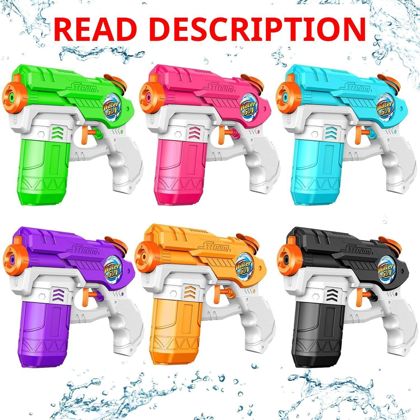 Water Guns 6 Pack 220CC Soaker Blaster (6)