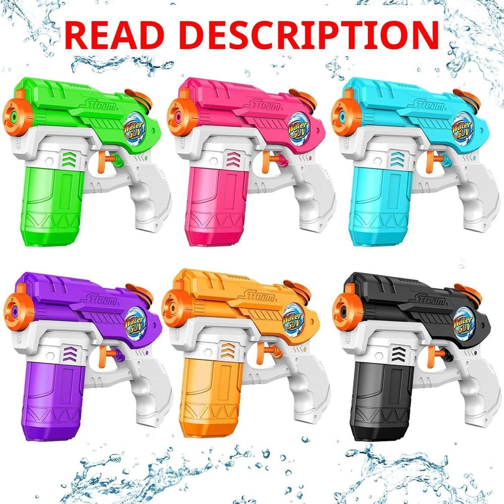 Water Guns 6 Pack 220CC Soaker Blaster (6)