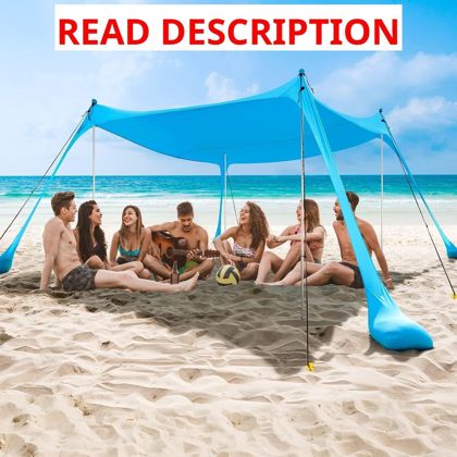 Beach Tent Sun Shelter UPF50+ Pop Up Canopy