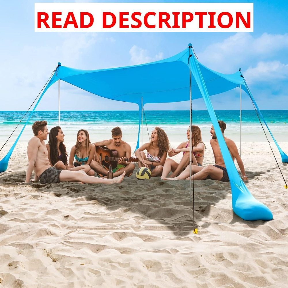 Beach Tent Sun Shelter UPF50+ Pop Up Canopy