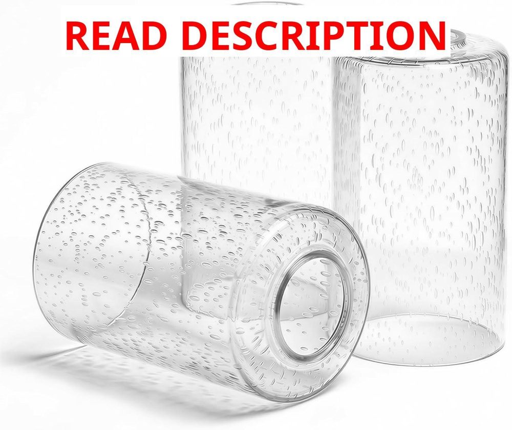 Bubble Seeded Glass Light Shade Cylinder