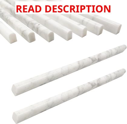 Carrara White Marble Tile Edge Trim 0.5"x12"