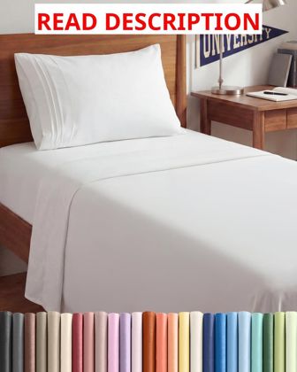 Twin XL 3-Piece Sheet Set - White Deep Pocket