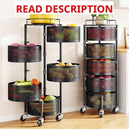 SNTD 5-Tier Veg & Fruit Basket Rotating