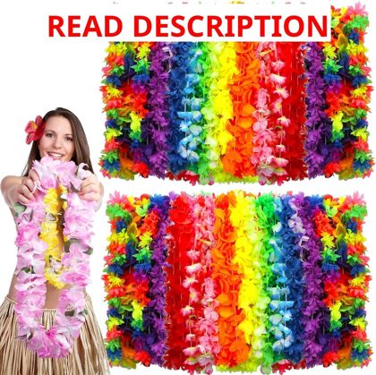 Hawaiian Lei Necklace Bulk   Silk Flower 100