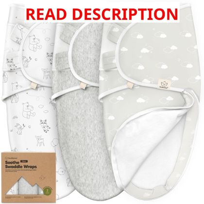 KeaBabies Newborn Swaddles with Zippers 3pk