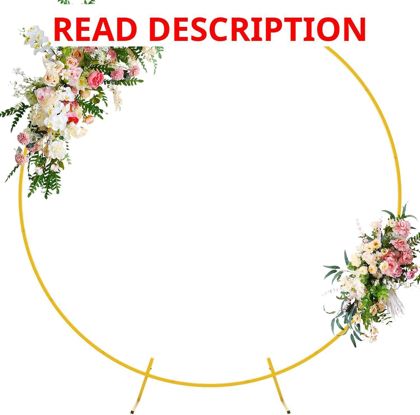 Gold Round Backdrop Stand 6.6ft Arch Frame
