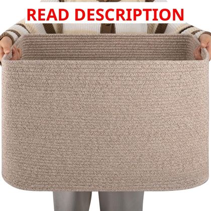 OIAHOMY XXLarge Basket-96L Cotton Woven Basket