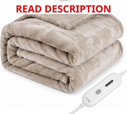 Heated Throw Blanket 2-Layer Flannel 3 Heat