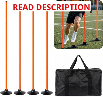 4-Pack Soccer Agility Poles 5 Ft Adjustable