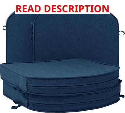 Outdoor Chair Cushions D Shaped Navy Blue