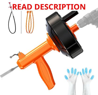 Drain Snake Auto Feed 25ft Plumbing Auger Set