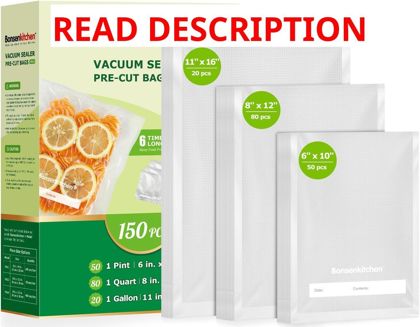 Bonsenkitchen Vacuum Sealer Bags BPA Free