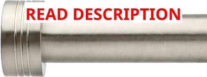 Brushed Curtain Rod 18-88in Satin Nickel