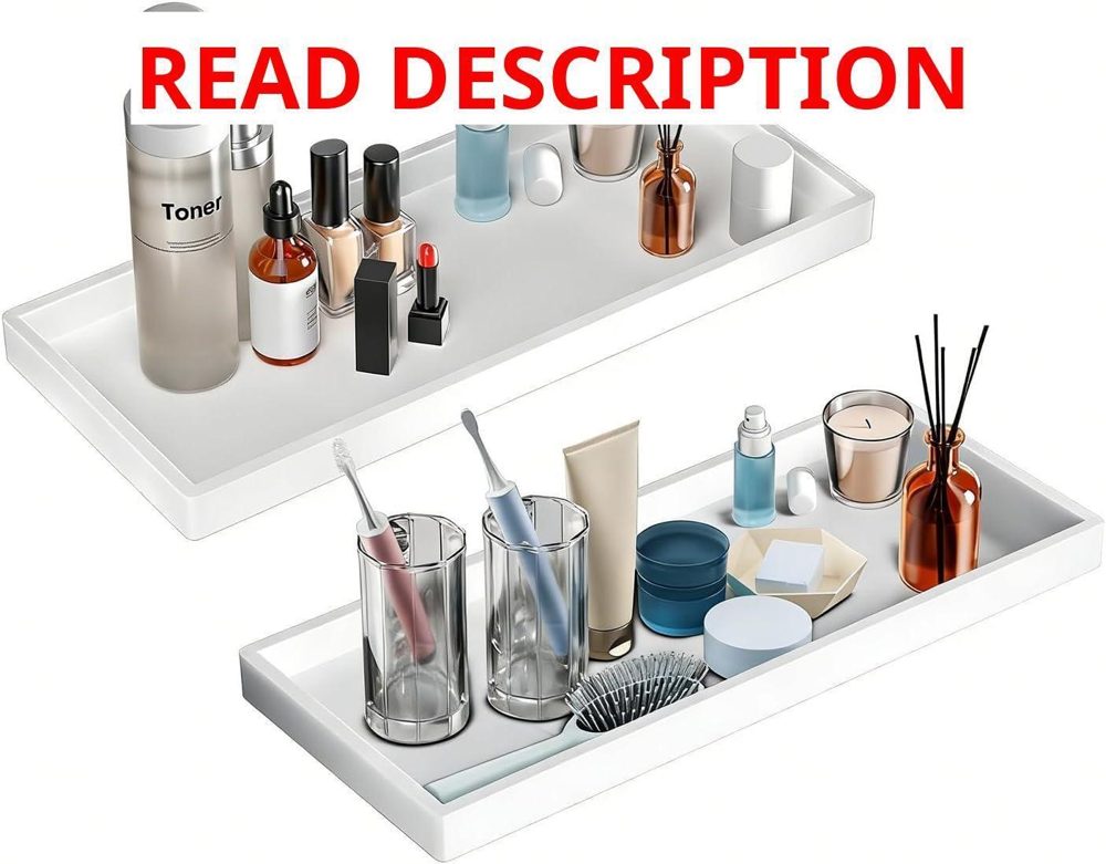 BBK Silicone Vanity Tray 11.8" Black/White
