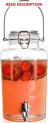 Glass Beverage Dispenser with Spigot (0.8gal)