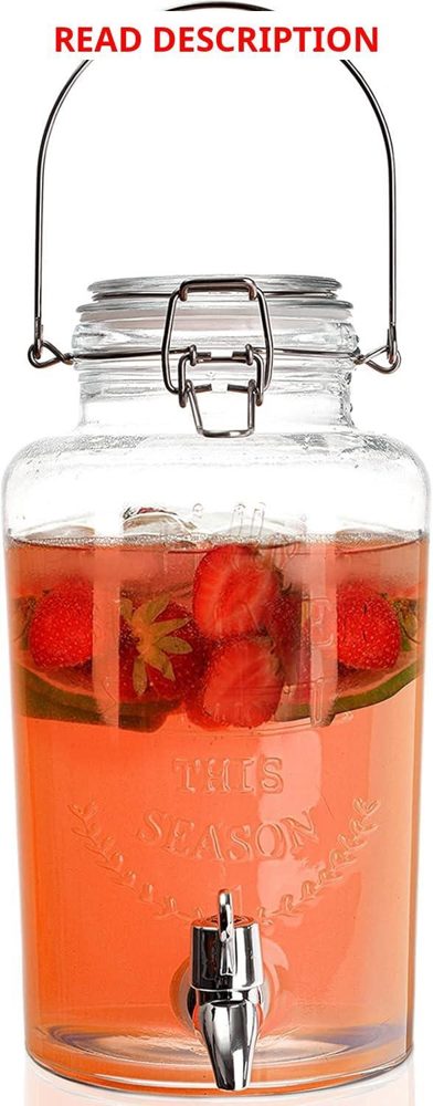Glass Beverage Dispenser with Spigot (0.8gal)