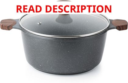 SENSARTE Nonstick Stock Pot 4.5 Qt with Lid