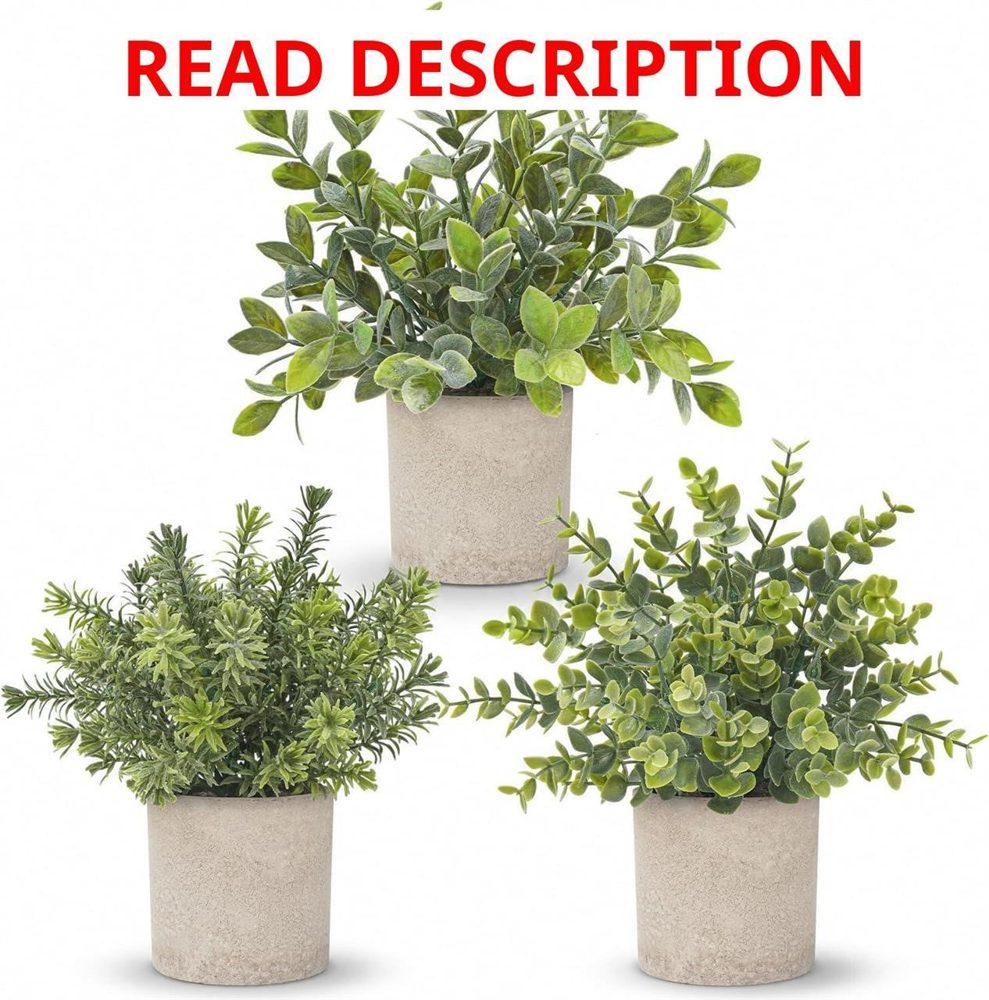 Der Rose 3 Pack Fake Plants Sage Green Safe