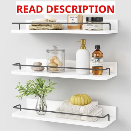 Forbena White Floating Shelves Set of 3 (46)
