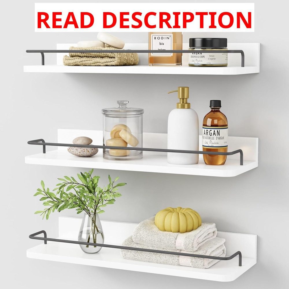 Forbena White Floating Shelves Set of 3 (46)