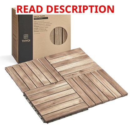 Acacia Interlocking Deck Tiles 12x12 White