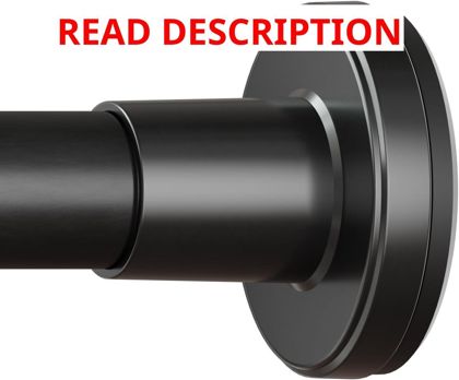 HYSEYY Shower Curtain Rod 26-80" Black