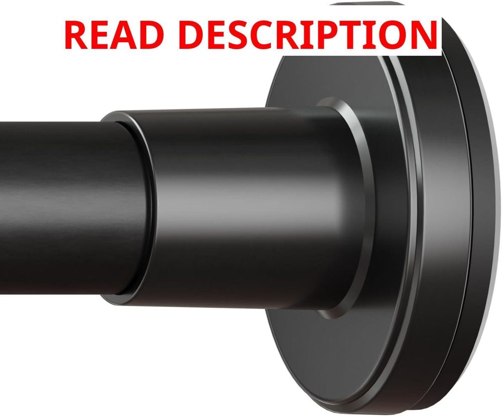 HYSEYY Shower Curtain Rod 26-80" Black