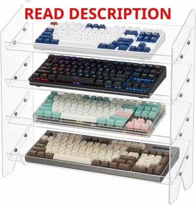 Sintuff 4-Tier Acrylic Keyboard Stand Clear