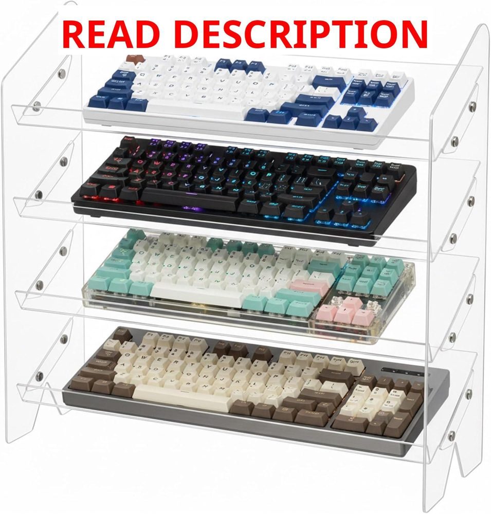 Sintuff 4-Tier Acrylic Keyboard Stand Clear
