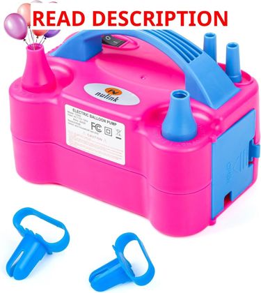 Electric Balloon Pump Portable Dual Nozzle