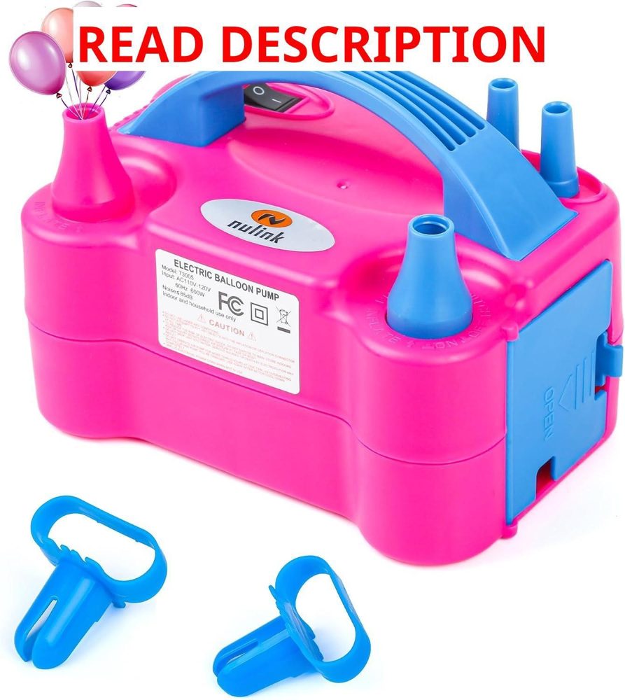 Electric Balloon Pump Portable Dual Nozzle