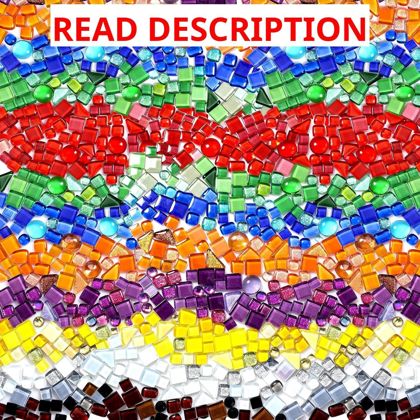 1000 Pcs Irregular Crystal Mosaic Tiles