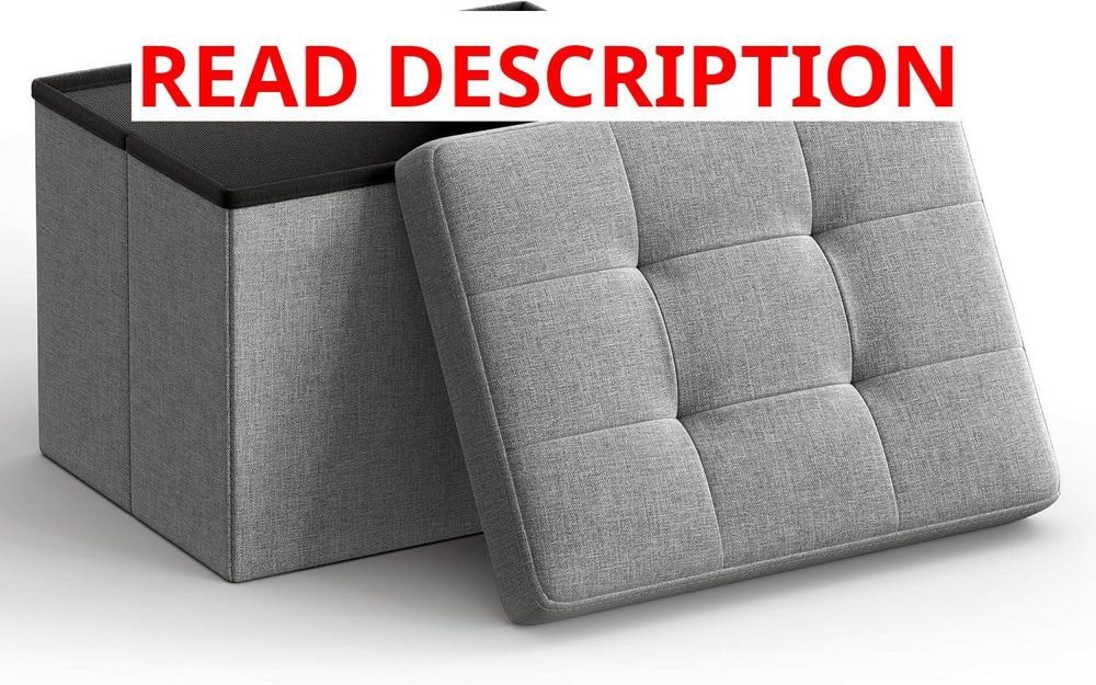 SONGMICS Mazie Folding Storage Ottoman 286 lb