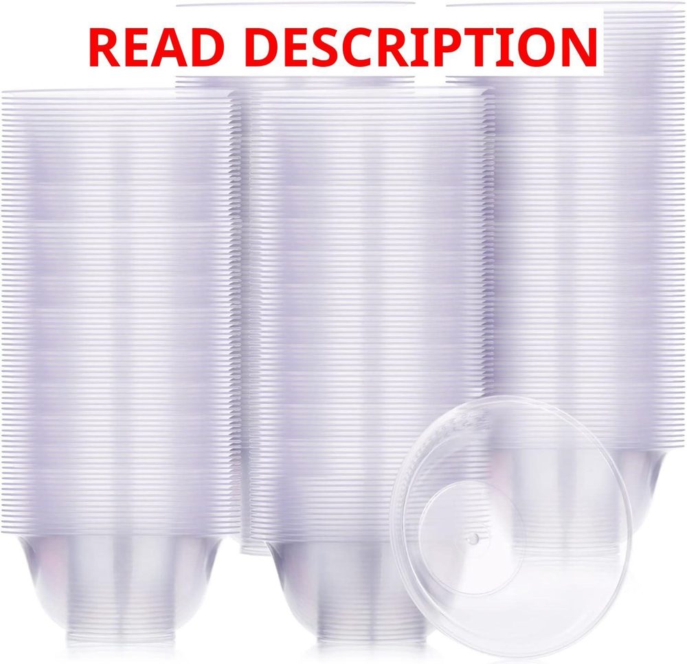 Potchen 8.5 oz Clear Plastic Bowls for Parties